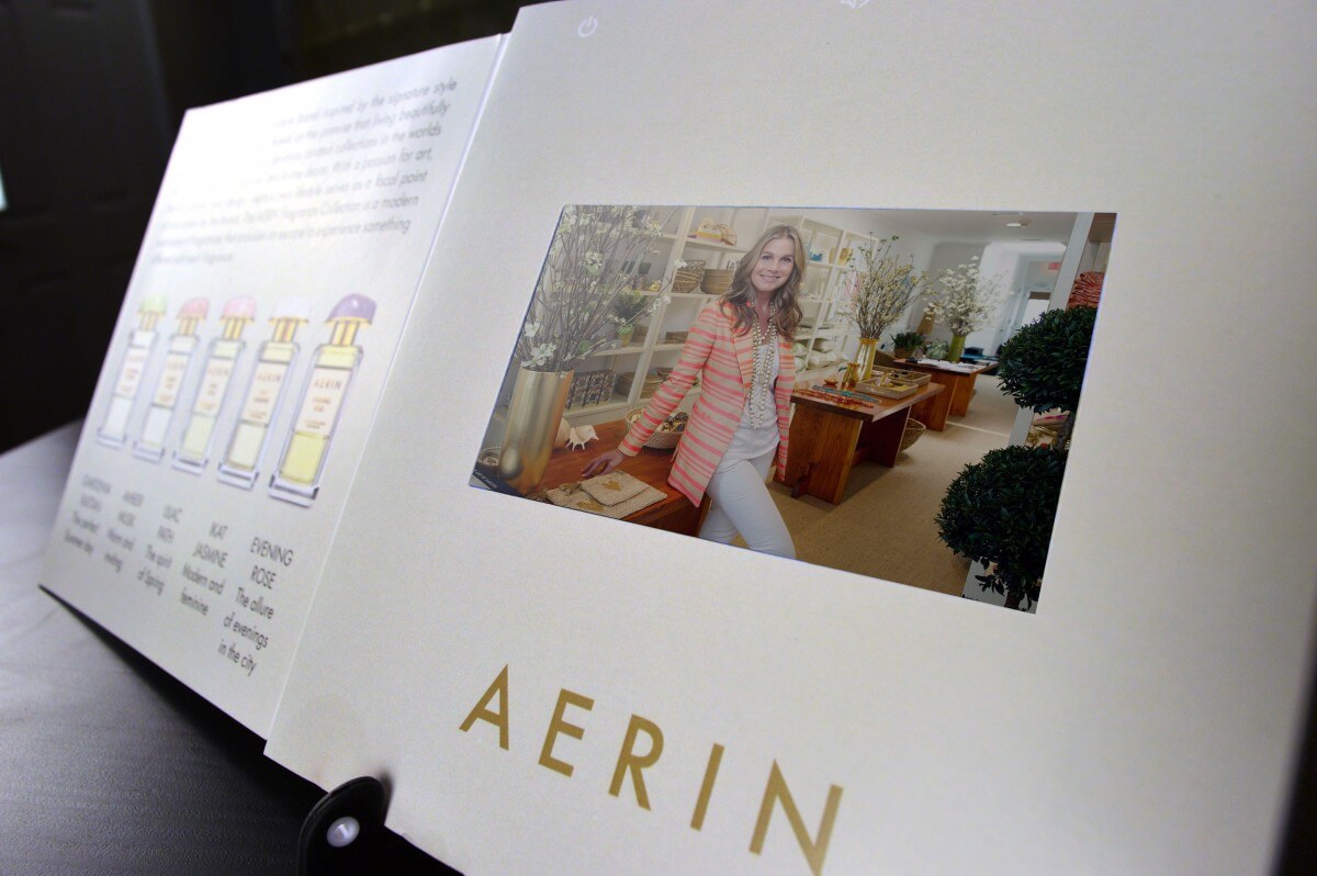Aerin LCD video mailer