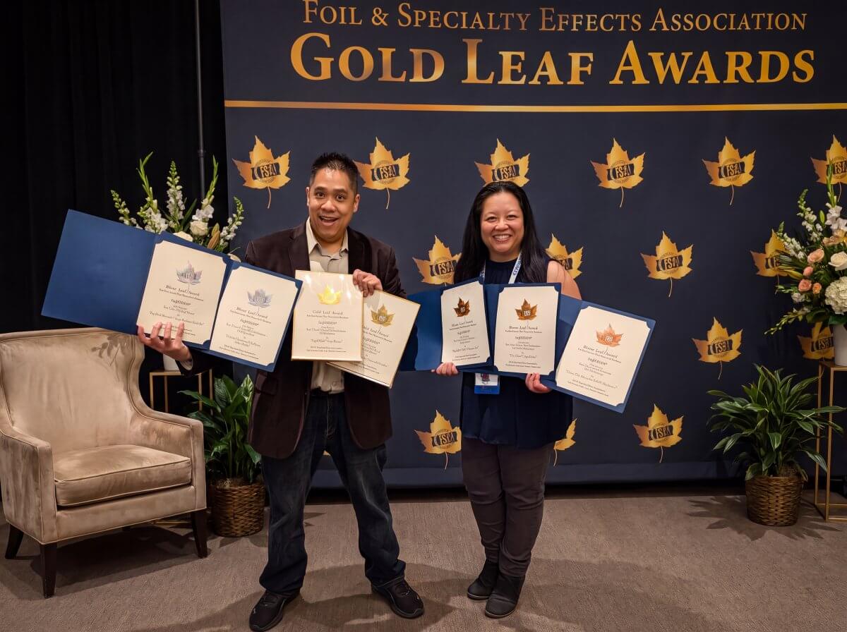 Eddie Davin, CEO & Marlene Fabro, COO accepting Gold Leaf Awards in FSEA Nashville 2026