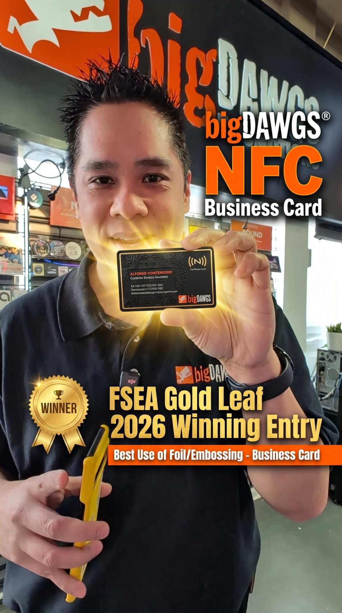 Award-Winning NFC Business Card 🏆 Best Use of FoilEmbossing